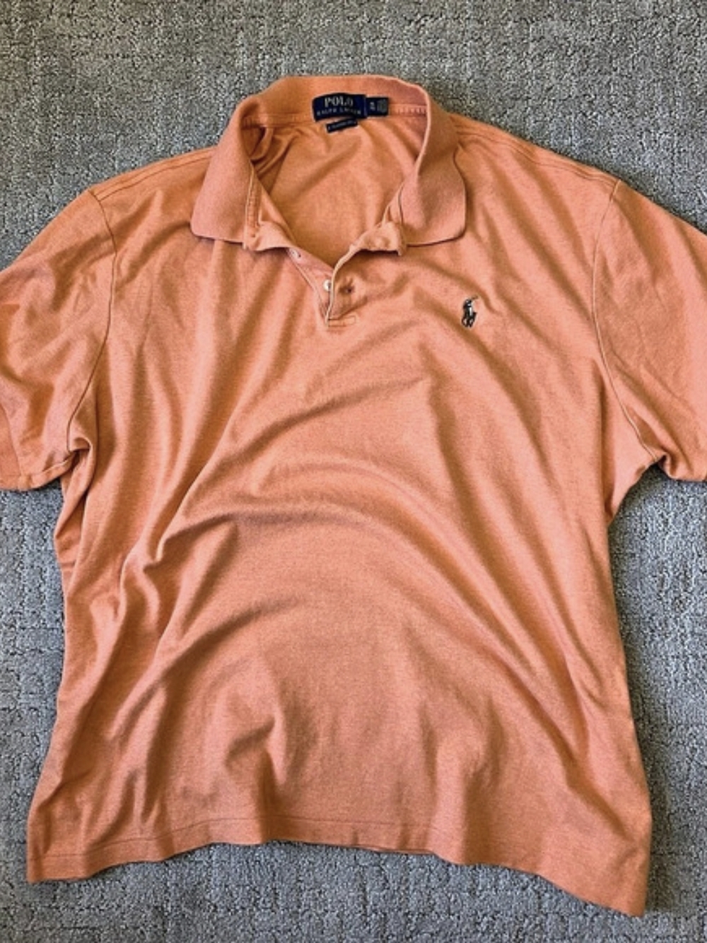 Polo Ralph Lauren Classic Fit Cotton Mesh Polo Shirt Orange XL